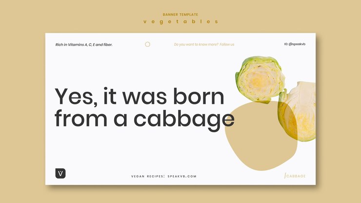 PSD gratuito plantilla de banner de concepto de verduras