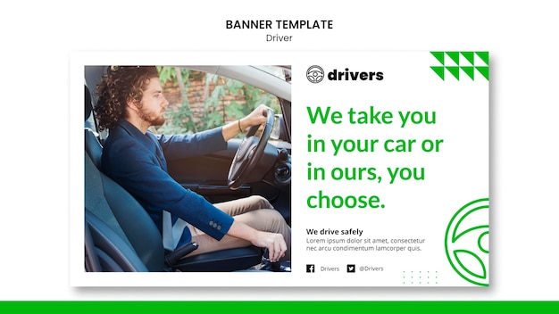PSD gratuito plantilla de banner de conductor