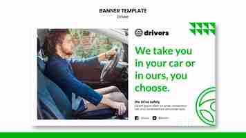 PSD gratuito plantilla de banner de conductor
