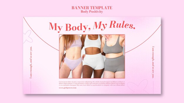 Plantilla de banner de cuerpo positivo