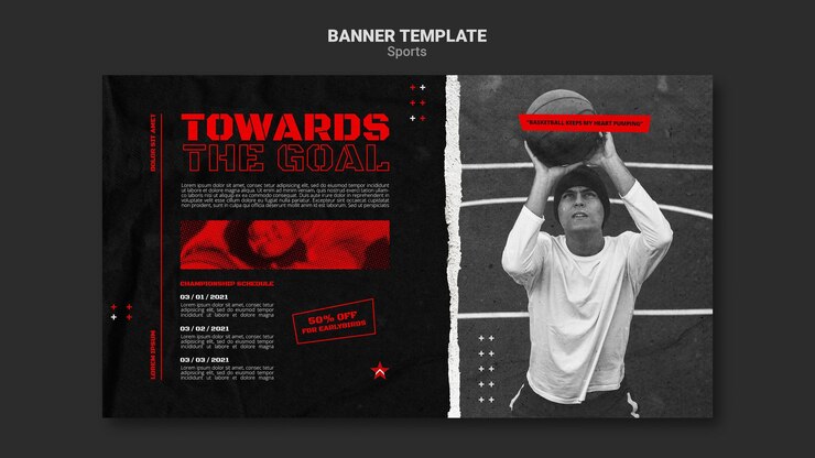 PSD gratuito plantilla de banner de deportes