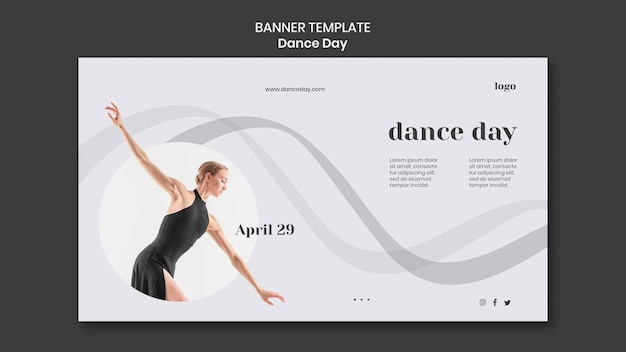 Plantilla de banner de día de baile