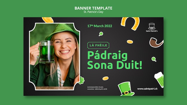 PSD gratuito plantilla de banner del día de san patricio