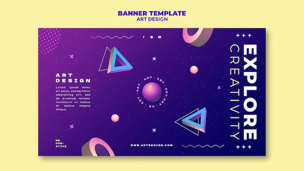 Plantilla de banner de diseño de arte