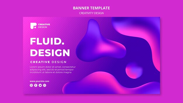 Plantilla de banner de diseño fluido