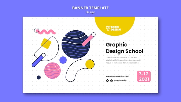 Plantilla de banner para diseño gráfico