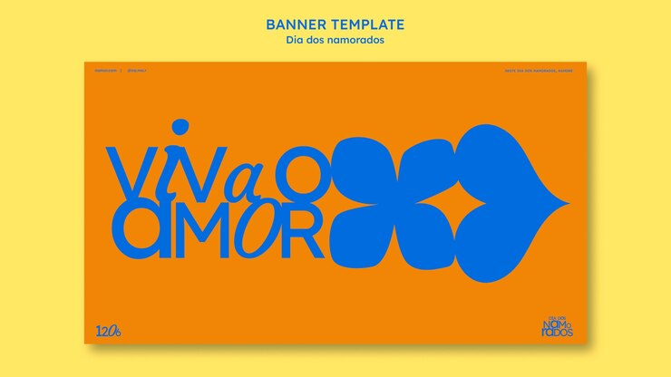 PSD gratuito plantilla de banner de diseño plano dia dos namorados