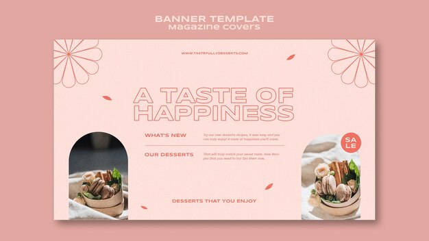Plantilla de banner de dulces y golosinas