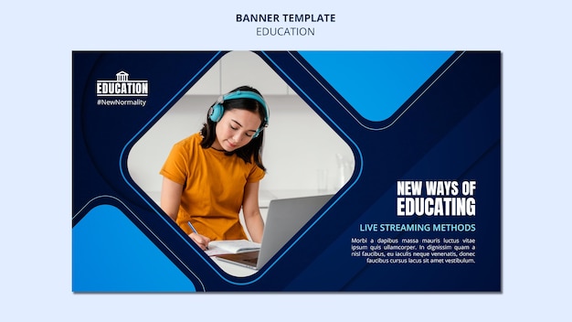 PSD gratuito plantilla de banner de educación