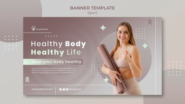 PSD gratuito plantilla de banner de ejercicios de yoga