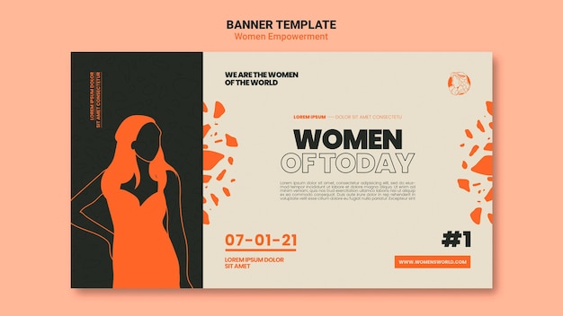 Plantilla de banner de empoderamiento de las mujeres