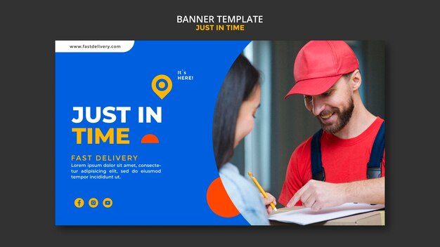 Plantilla de banner de empresa de entrega