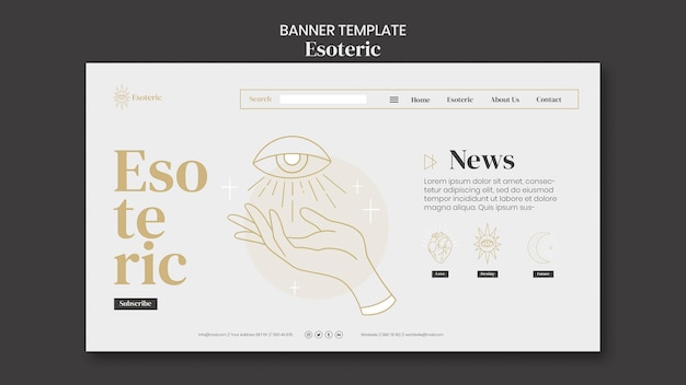 Plantilla de banner esotérico