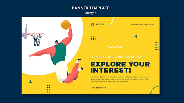 Plantilla de banner de estilo de vida