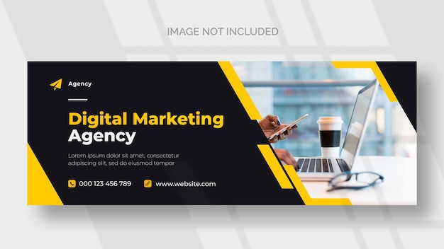 Plantilla de banner de Facebook de marketing digital