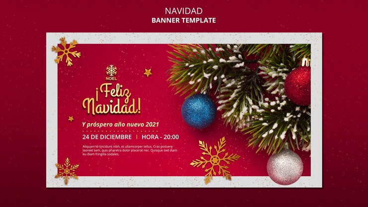 PSD gratuito plantilla de banner de feliz navidad con foto