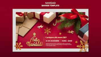 PSD gratuito plantilla de banner de feliz navidad