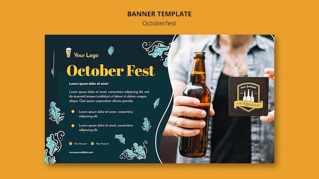 Plantilla de banner del festival oktoberfest