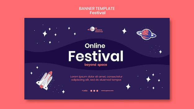 PSD gratuito plantilla de banner de festival