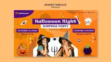 PSD gratuito plantilla de banner de fiesta de halloween