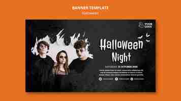 PSD gratuito plantilla de banner de fiesta de halloween