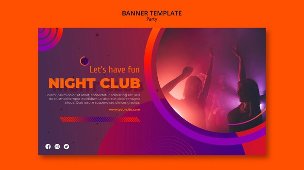 Plantilla de banner de fiesta