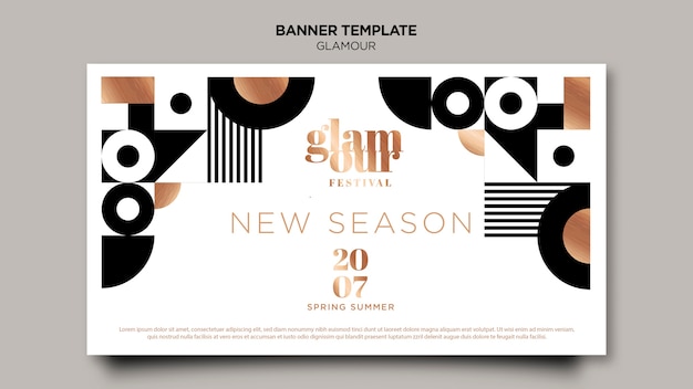 Plantilla de banner de glamour moderno