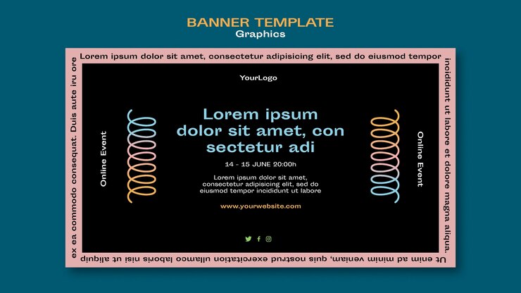 PSD gratuito plantilla de banner de gráficos