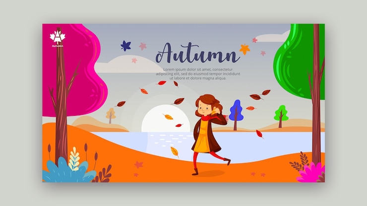 PSD gratuito plantilla de banner horizontal de concepto de otoño