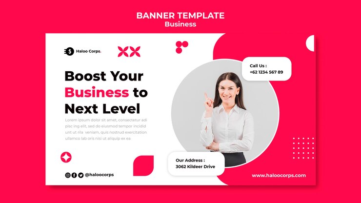 PSD gratuito plantilla de banner horizontal empresarial