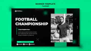 PSD gratuito plantilla de banner horizontal de fútbol