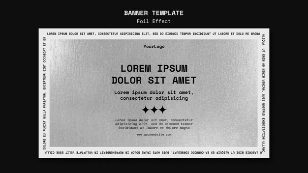 plantilla de banner horizontal para la tecnología con efecto de lámina