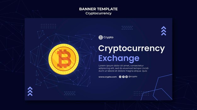 Plantilla de banner de intercambio de criptomonedas