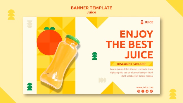 PSD gratuito plantilla de banner de jugo