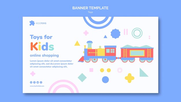 Plantilla de banner para juguetes de niños online