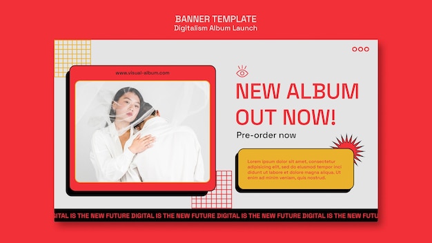 PSD gratuito plantilla de banner de lanzamiento de álbum