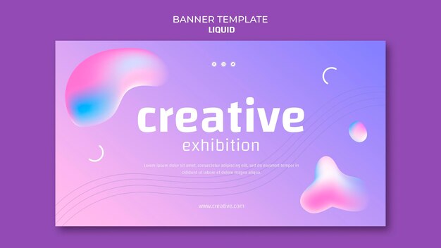 Plantilla de banner líquido