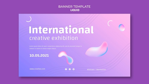 Plantilla de banner líquido
