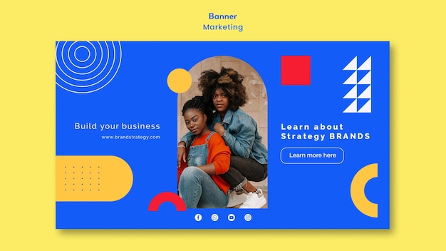 Plantilla de banner de marketing
