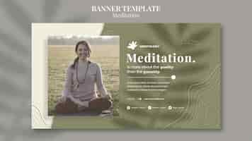 PSD gratuito plantilla de banner de meditación