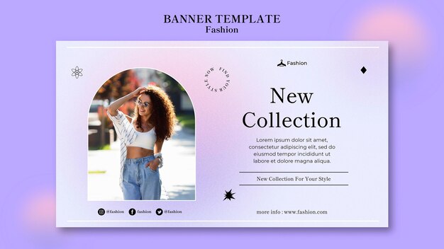 Plantilla de banner de moda y estilo