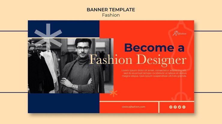 PSD gratuito plantilla de banner de moda con foto
