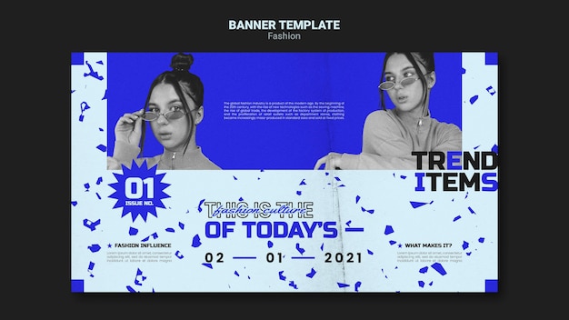 PSD gratuito plantilla de banner de moda