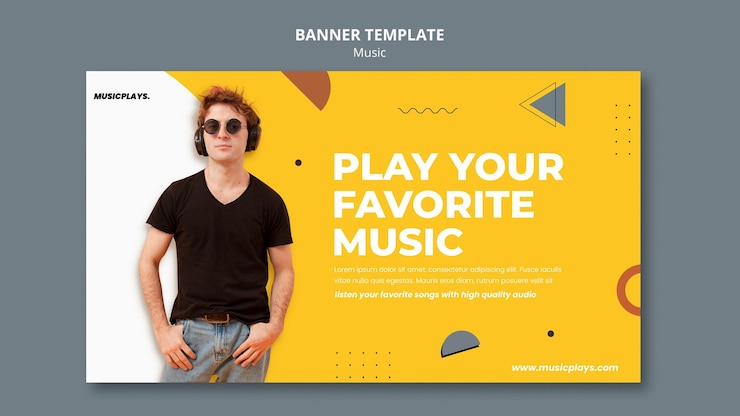 PSD gratuito plantilla de banner de música para todos