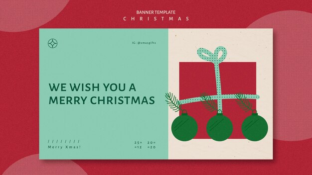 Plantilla de banner para navidad