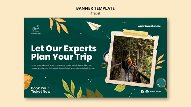 Plantilla de banner de planificación de viajes