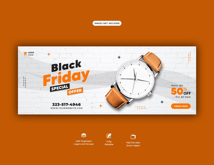 PSD gratuito plantilla de banner de portada de facebook de oferta especial de viernes negro
