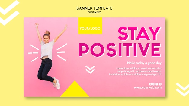 PSD gratuito plantilla de banner de positivismo