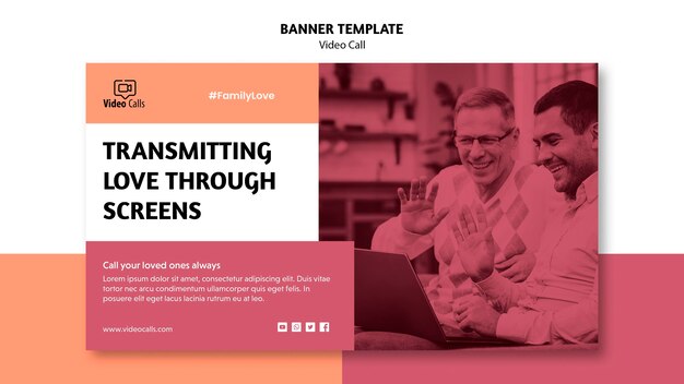 Plantilla de banner de promoción de videollamada