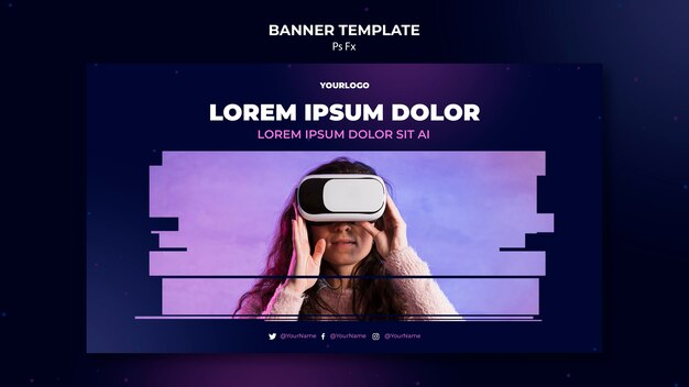 Plantilla de banner de realidad virtual
